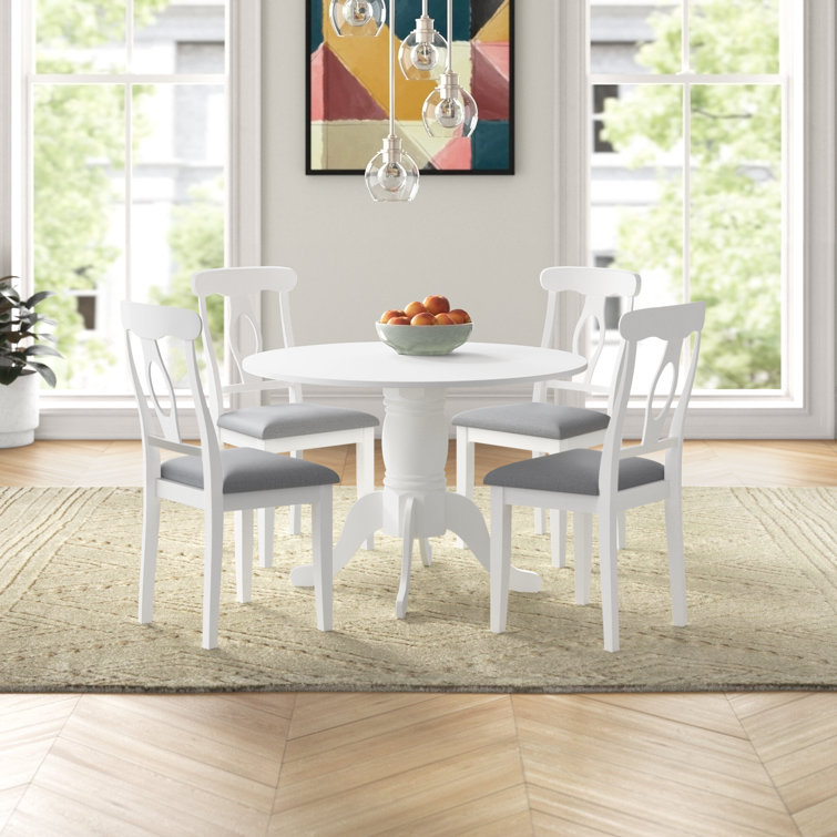 White 4 person online dining table